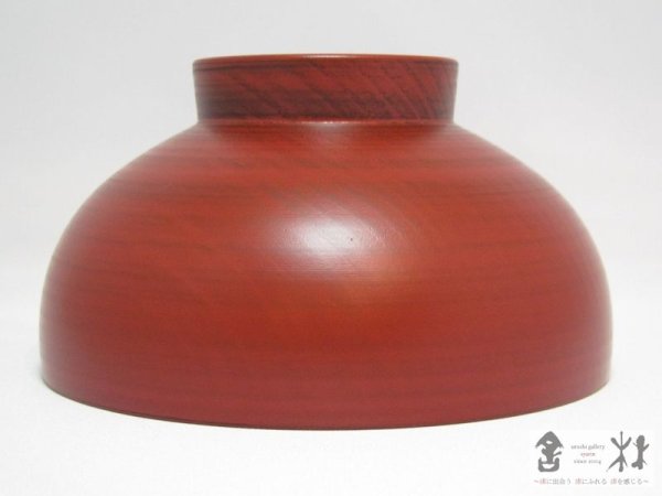 画像4: 高田晴之作　イチョウ煮物椀　朱　143×78mm　650cc (4)