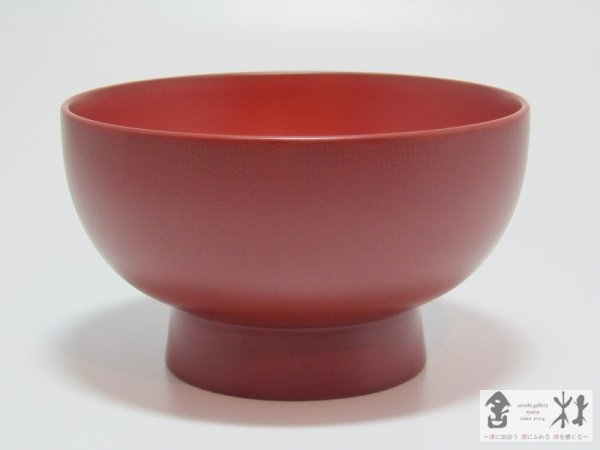 画像2: 土田和茂作　福椀　3.8寸　赤　116×68mm　300cc (2)