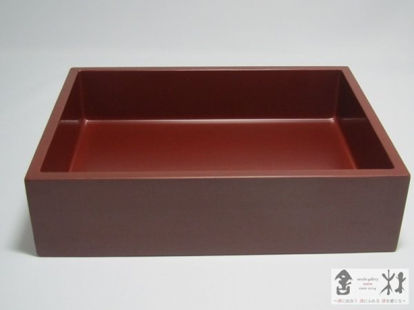 画像3: 赤木明登作　面取長手三段重箱　小　赤　243×182×175mm (3)