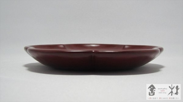 画像3: 北原進作　朱梅小皿　140×20mm　 (3)