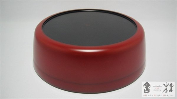 画像4: 中野知昭作　六寸銅鑼鉢　朱　180×57mm　 (4)