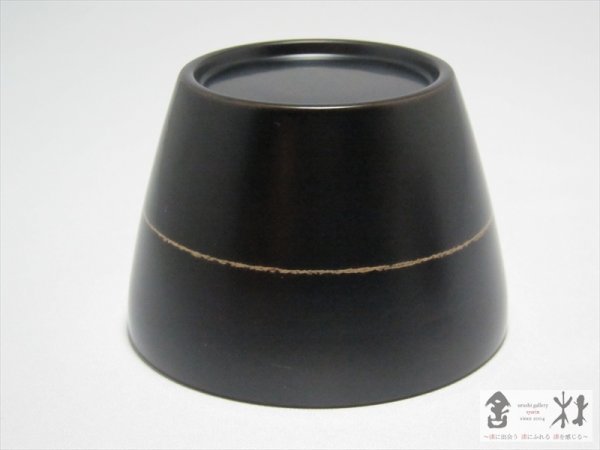 画像3: 木漆工 とけし作　猪口 黒　90×61mm　230cc (3)