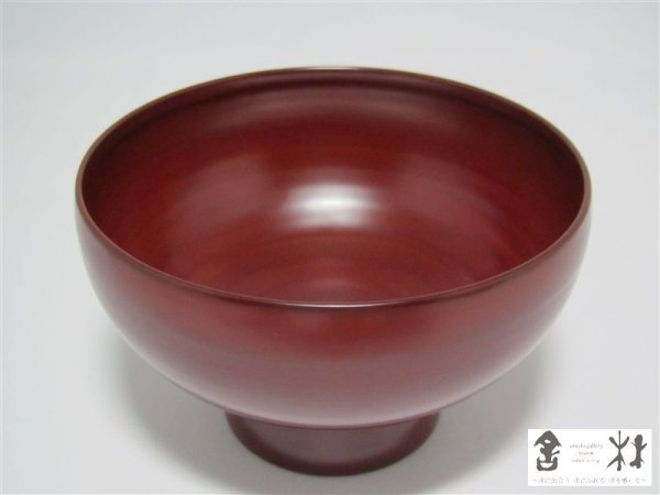 画像3: 赤木明登作　奥羽飯椀　小　赤　127×77mm　450cc (3)