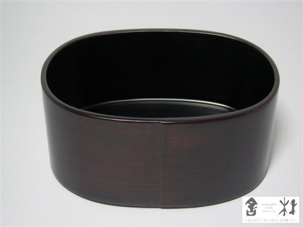 画像5: 赤木明登作　曲輪弁当箱　小　赤　160×95×60mm (5)