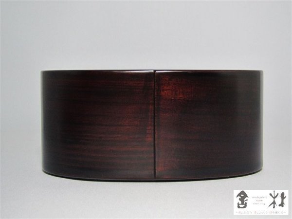 画像4: 赤木明登作　曲輪弁当箱　小　赤　160×95×60mm (4)