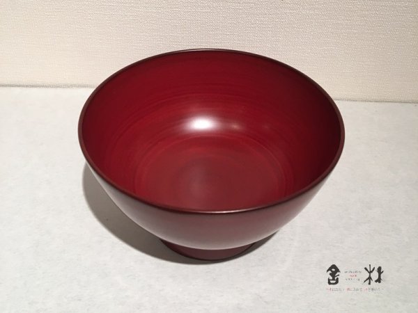 画像2: 赤木明登作　能登二ノ椀　赤　121×70mm (2)