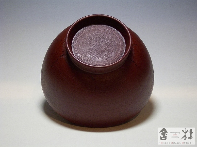 赤木明登作 汁椀 大 赤 123×70mm 380cc