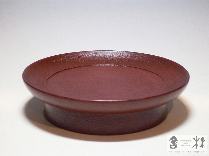 赤木明登作　茶の小皿　赤　143×37mm